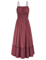 Vestido longo GRACE KARIN sem mangas Summer Beach Brick Red S Vestido longo GRACE KARIN sem mangas Summer Beach Brick Red S