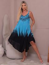 Vestido Longo Grande Solida Plus Size Para o Verão L64 Vestido Longo Grande Solida Plus Size Para o Verão L64