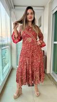 Vestido Longo Indiano Estampado Toque De Seda-cod.ldr-16