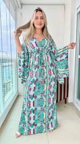 Vestido Longo Indiano Estampado Toque de Seda-Cod.LDR-17503
