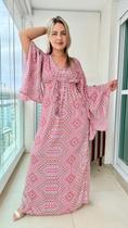 Vestido Longo Indiano Estampado Toque de Seda-Cod.LDR-17505