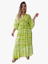 Vestido Longo Indiano Linha Luxo Boho Chic c/ Forro-cod.42