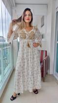 Vestido Longo Indiano Linha Luxo Boho Chic c/ Forro-cod.45