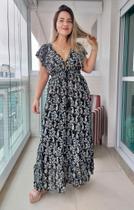 Vestido Longo Indiano Manga Curta Lurex Luxo C/ Forro Cod 07