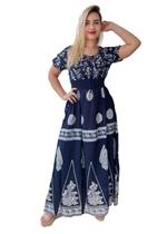 Vestido Longo Indiano Manga Curta Tradicional - Cod.1008