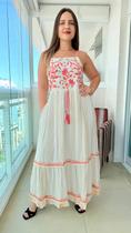 Vestido Longo Indiano Premium Luxo Boho Chic c/ Forro-cod.157