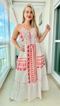 Vestido Longo Indiano Premium Luxo Boho Chic c/ Forro-cod.167 Vestido Longo Indiano Premium Luxo Boho Chic c/ Forro-cod.167