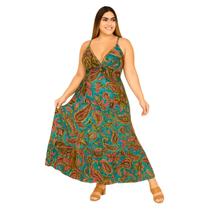 Vestido Longo Indiano Vih Triny Estampa Linha Premium