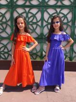 Vestido longo infantil ciganinha tamanho 12