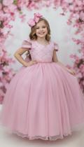 Vestido Longo Infantil Rosa Rosé Nude Amêndoa Formatura Casamento Festa Pérolas Princesa Social Florista Aniversário Vestido Longo Infantil Rosa Rosé Nude Amêndoa Formatura Casamento Festa Pérolas Princesa Social Florista Aniversário