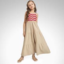 Vestido Longo Infantil Verão Em Tricot e Malha Florence - Fakini Playground