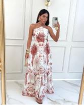 Vestido Longo Inspirado em Estampas Tropicais