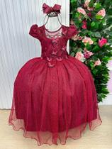 Vestido Longo Jardim Encantado Borboletas Marsala - Vila Lele