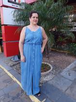 Vestido longo jeans Vestido longo jeans
