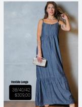 Vestido longo jeans