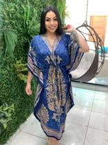 Vestido Longo Kaftan Indiano Estampada De Seda Plus Size 470 Vestido Longo Kaftan Indiano Estampada De Seda Plus Size 470