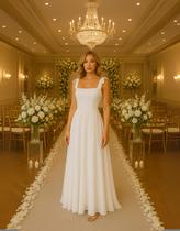 Vestido Longo Laco Ombro E Elastico Madrinha Casamento Festa Vestido Longo Laco Ombro E Elastico Madrinha Casamento Festa