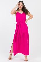 Vestido Longo Laise Algodão Pink-G