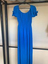 Vestido longo liso com manga Vestido longo liso com manga