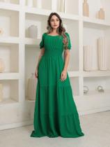 Vestido Longo Luxo duna pipoca manga curto ombro ombro 0650 Vestido Longo Luxo duna pipoca manga curto ombro ombro 0650