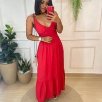 Vestido longo M ao G nas cores branca e vermelha