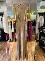 Vestido longo magalu feminino dourado 42