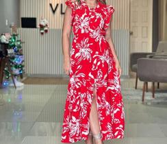 Vestido longo Maitê estampado tamanho P e M