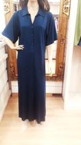 Vestido longo malha viscolaicra chemise tamanhos p,m,g