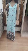 Vestido longo malha viscolaicra modelo regatao tamanho m