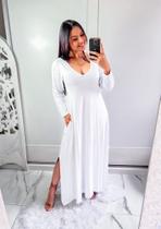 Vestido longo manga longa