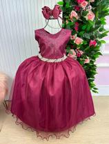 Vestido Longo Marie Larissa Marsala para Crianças