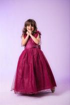 Vestido Longo Marie Mel Marsala para Crianças