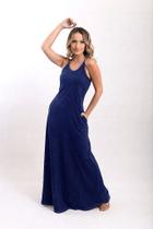 Vestido Longo Marmorizado com Bolso e Alça - Estilo e Conforto Vestido Longo Marmorizado com Bolso e Alça - Estilo e Conforto