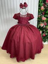 Vestido Longo Marsala Giovanella para Crianças Vestido Longo Marsala Giovanella para Crianças