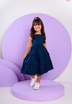 Vestido Longo Moda Infantil Lançamento Tendência Midi Menina