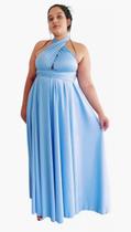 Vestido Longo Multiformas Plus Size G1 ao G4 Casamento/Madrinha/Festa Saia Godê
