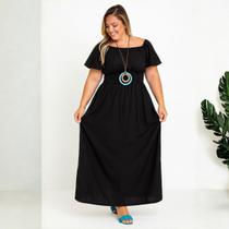 Vestido Longo Ombro A Ombro Plus Size Festa Casamento Madrinha Moda Evangélica