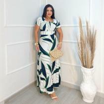 Vestido Longo Plus Size Bolinhas Estampado Moda Evangélica Feminina