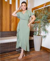 Vestido Longo Plus Size Cátia Moda Evangélica Feminina Vestido Longo Plus Size Cátia Moda Evangélica Feminina