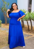 Vestido Longo Plus Size Com Babado Moda Blogueira Evangelica
