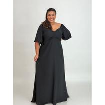 Vestido Longo Plus Size com Manga Flare - REF.9417