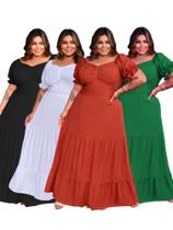 Vestido longo plus size crystal