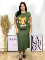 Vestido Longo Plus Size e MId Size Com Frases Gospel Vestido Evangélico Feminino Verão