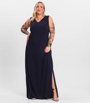 Vestido Longo Plus Size Infinita Cor Azul