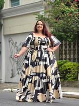 Vestido Longo Plus Size longo 56 ao 60 Vestido Longo Plus Size longo 56 ao 60
