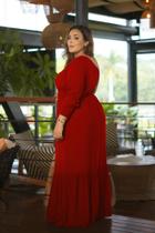 Vestido Longo Plus Size Mula Manca Elegante Festa Ajustável Modelador Afina Cintura