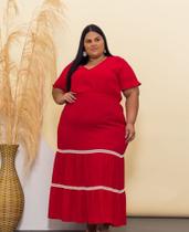 Vestido longo plus size