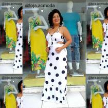 Vestido longo Poá Vestido longo Poá