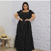 Vestido longo Poá Bolinha Vestido longo Poá Bolinha