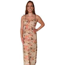 Vestido longo print rose gestante para amamentar decote v ajustável Vestido longo print rose gestante para amamentar decote v ajustável